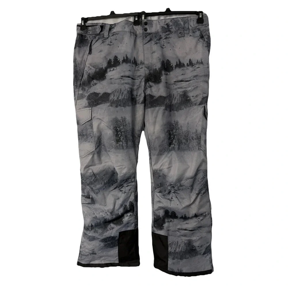 NWT Arctix Mens Snowsports Scenic Print Gray Cargo Pants Size 3XL 48-50x32‎